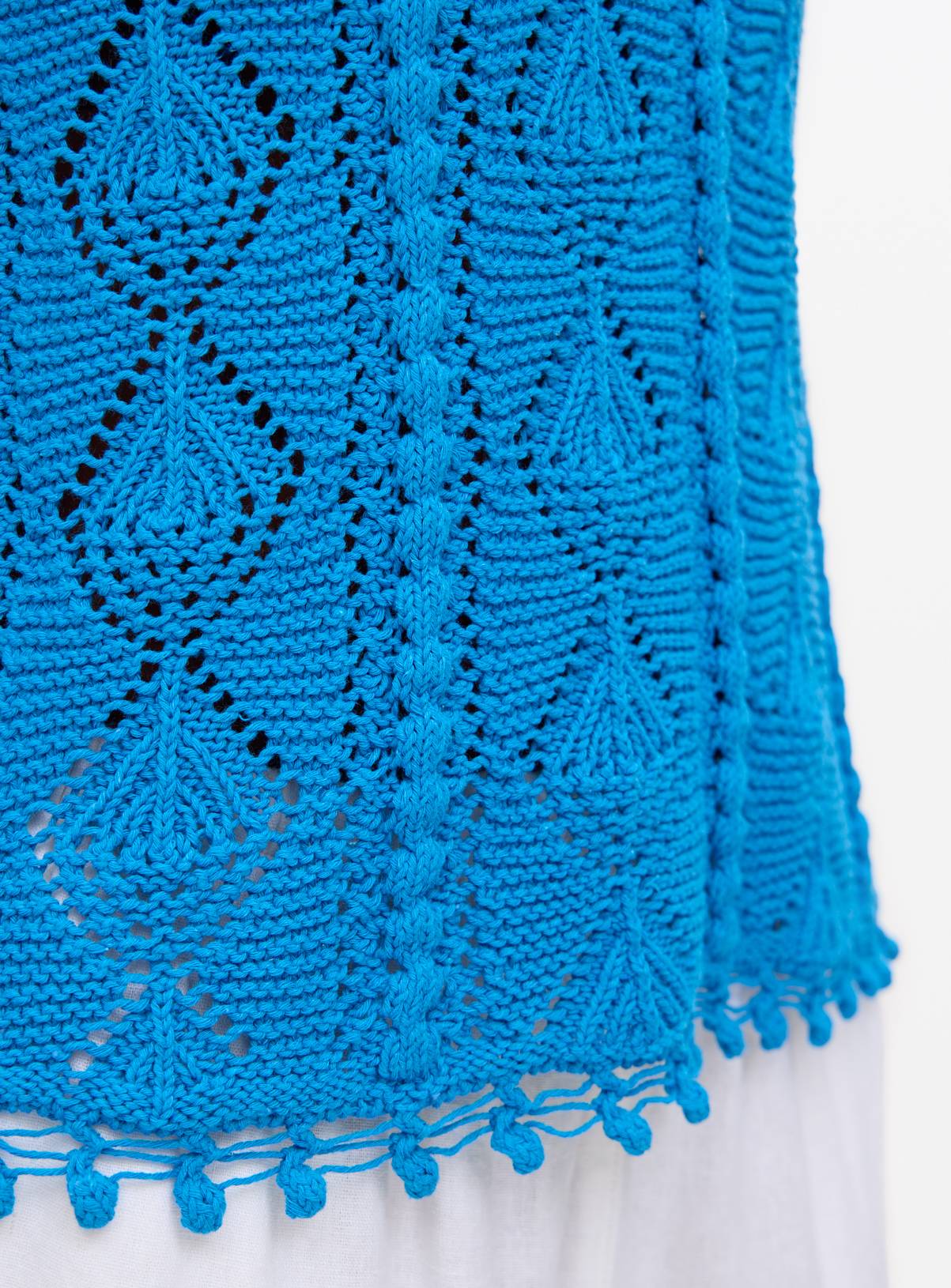 Blue Crochet Knitted T-Shirt 8 - Image 3